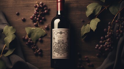 vintage wine label mockup