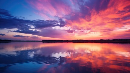 Naklejka premium orange skies blue