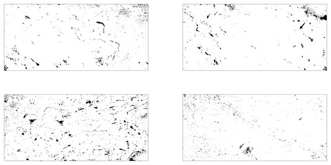 Grunge distressed overlay texture and background set. Grunge distressed overlay texture and background collection.