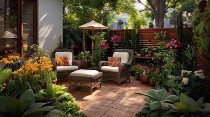 Naklejka premium hanging backyard plants