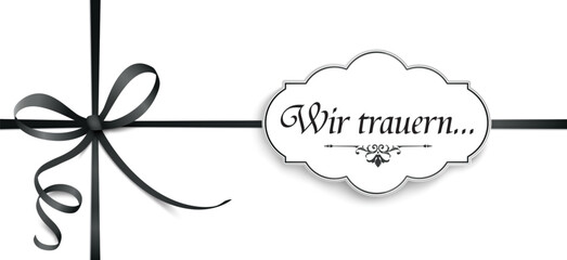 Wir Trauern Traueranzeige Design