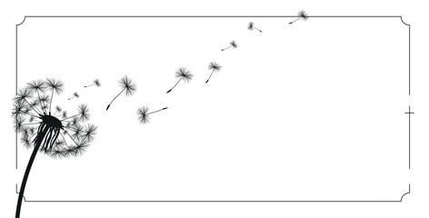 Dandelion Obituary Frame Emblem