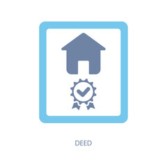 deed concept line icon. Simple element illustration. deed concept outline symbol design.