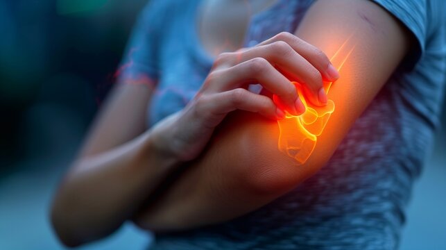 Pain in the elbow joint. Localization of pain in the elbow joint.