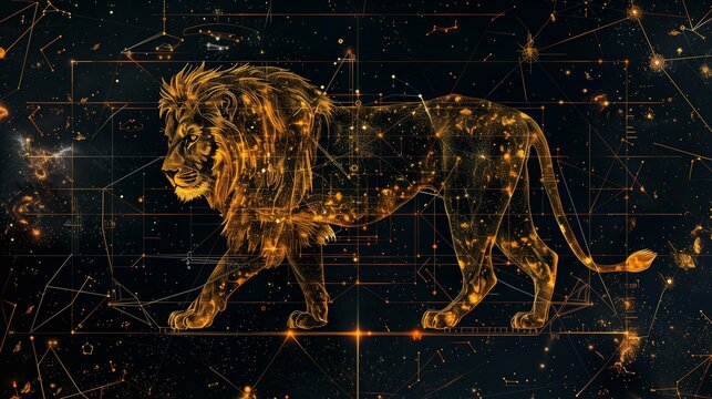 Leo zodiac sign. Astrological forecast. The constellation of the zodiac sign Leo.