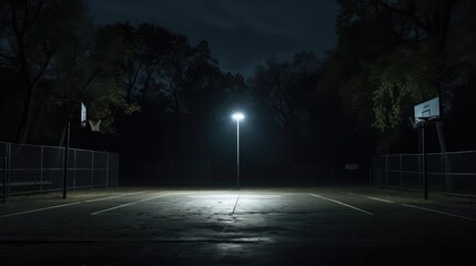 atmosphere dark basketball court