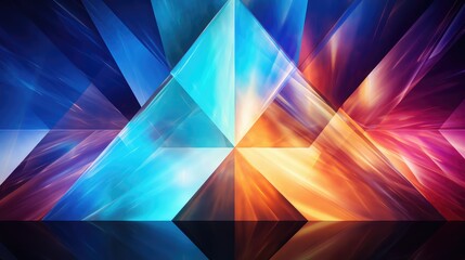 Fototapeta premium refraction blue triangles
