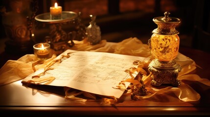 photograph golden parchment