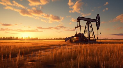 Naklejka premium hues oil pump jack