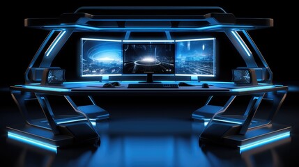 tech computer desk background