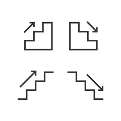 Stairs icon isolated vector illustration.