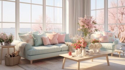cozy home in spring