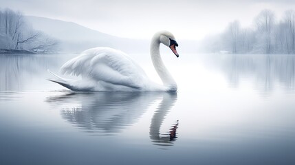 Obraz premium lake animal on white