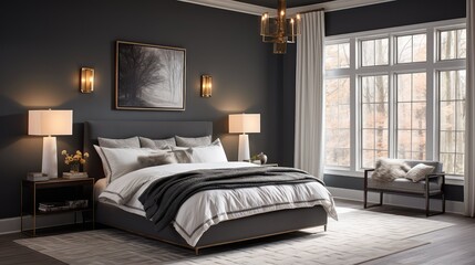 bedroom gray paint