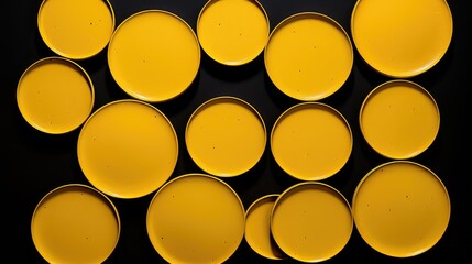 small yellow paint circle