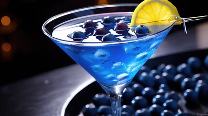 cocktail blue martini