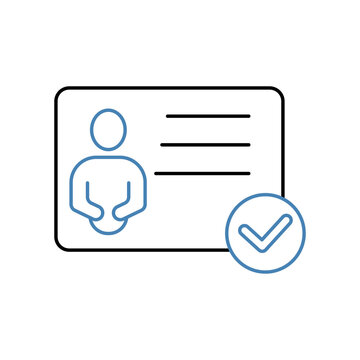 recommend clip art: id card concept line icon. Simple element illustration. id card concept outline symbol design.