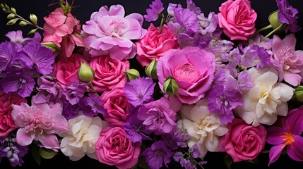Fototapeta premium lavender purple and pink flowers