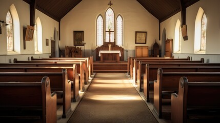 pews church interior