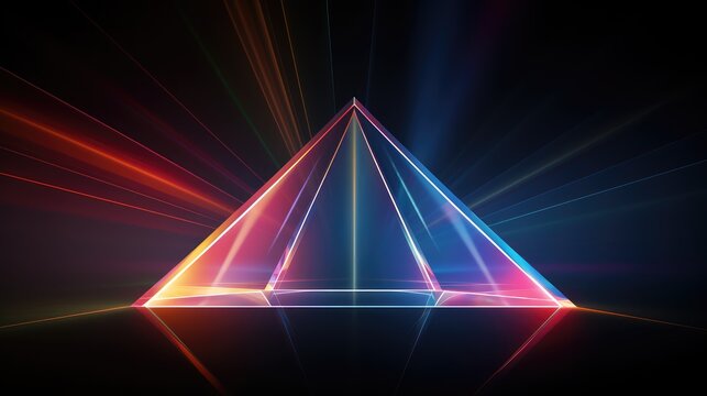glass light beams on transparent background