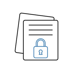 non disclosure agreement concept line icon. Simple element illustration. non disclosure agreement concept outline symbol design.