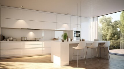 sleek kitchen interior