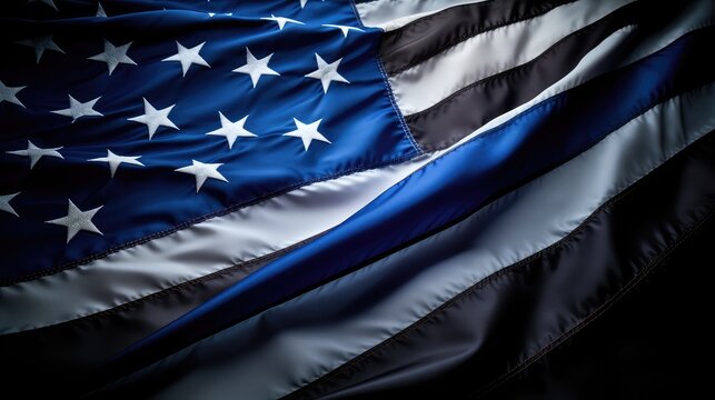 police blue line flag