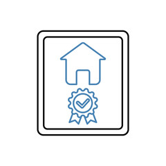 deed concept line icon. Simple element illustration. deed concept outline symbol design.