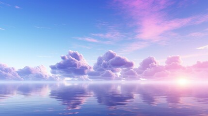 Naklejka premium landscape blue pastel