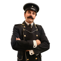 Hotel concierge worker isolated on transparent or white background 