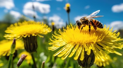 petals yellow dandelion