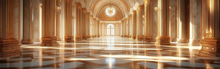 Majestic Interior of a Luxuriously Ornate Palace
