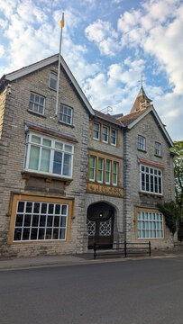 Exterior view of Clarks global head office building in Street, Somerset, England UK taken on 25 June 2024