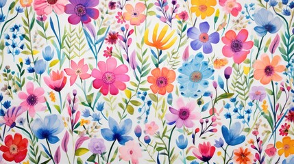 floral water color flowers