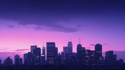 Fototapeta premium city sky gradient purple