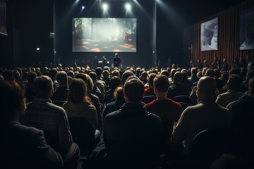 Audience in a Dark Auditorium