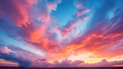 Naklejka premium pink blue clouds sky