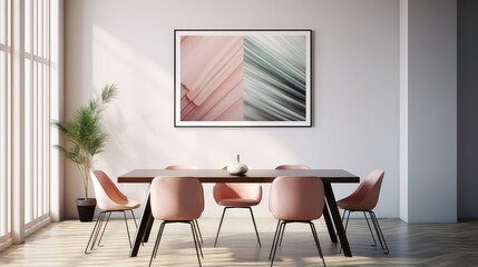 geometric poster in office