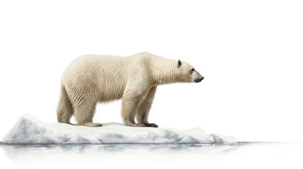 Fototapeta premium polar wildlife white background