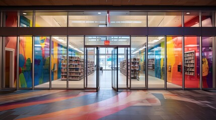 modern library doors