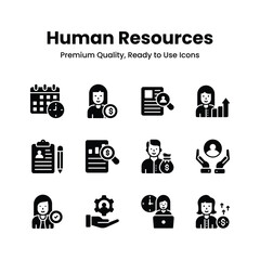 Give a Try to This Customizable Designed Set of Vector Icons of Human Resources and Management