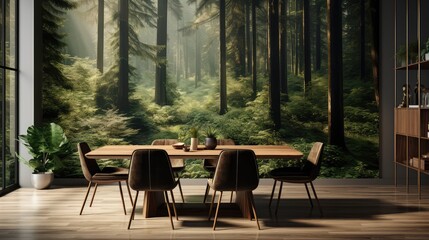 Fototapeta premium trees wallpaper interior