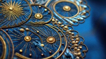 vibrant blue gold banner