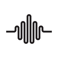 floating sound wave, bar, or visualization vector graphic design template.