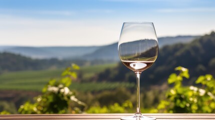 scenic wine glass isolated