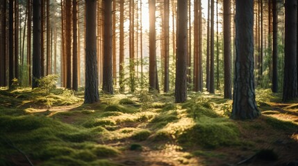 Obraz premium light pine wood background