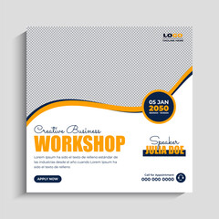 Business Conference and corporate social media banner or Instagram post template