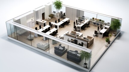 modern floor plan office furniture