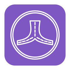 Merging Road Icon