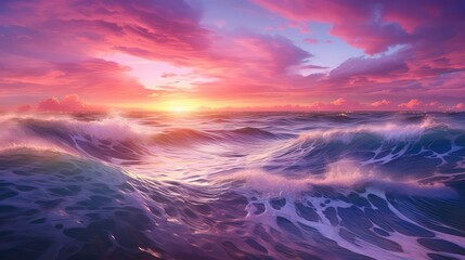 Obraz premium effect pink wave